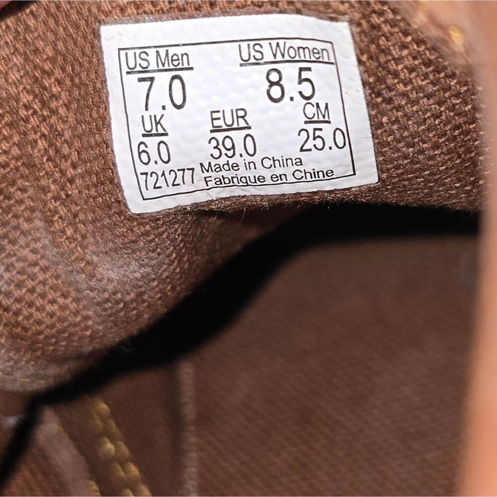 Vans Brown Suede Leather Fringe Ankle Casual Shoes Sneakers Moccasins Size 8.5‎ - Picture 6 of 8